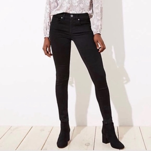LOFT Denim - Ann Taylor Lift Black Skinny Jeans Sz 27/4